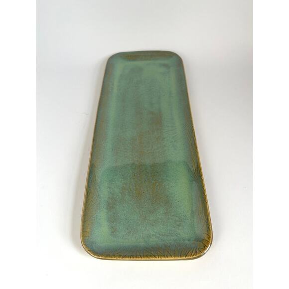 Vintage Ceramic Art Pottery Iridescent Mushroom Incense Holder and Tray - Picture 7 of 10